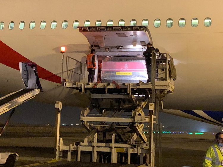 Arrival of the First Batch of “Pfizer” Vaccine against “Coronavirus” to Kuwait International Airport